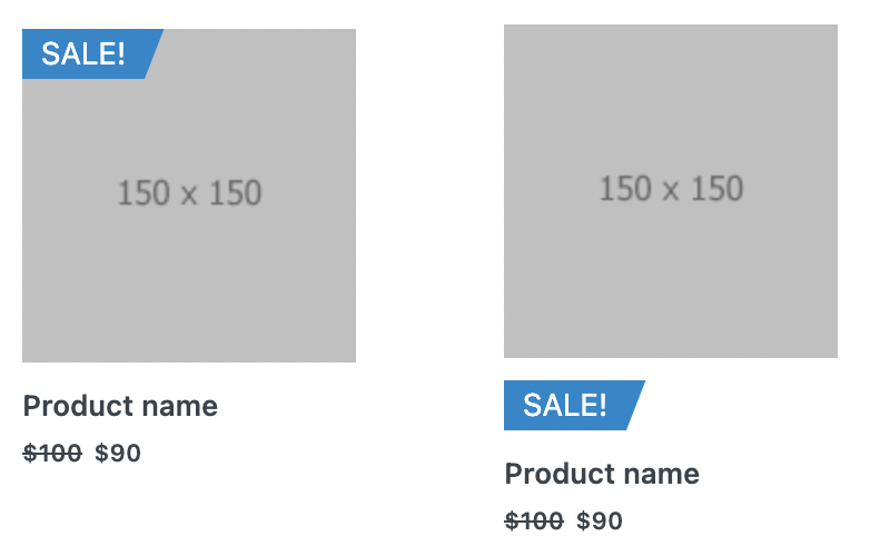 Default label position types: on image and before title.