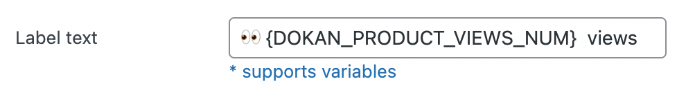 {DOKAN_PRODUCT_VIEWS_NUM} text variable