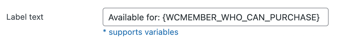 {WCMEMBER_WHO_CAN_PURCHASE} text variable
